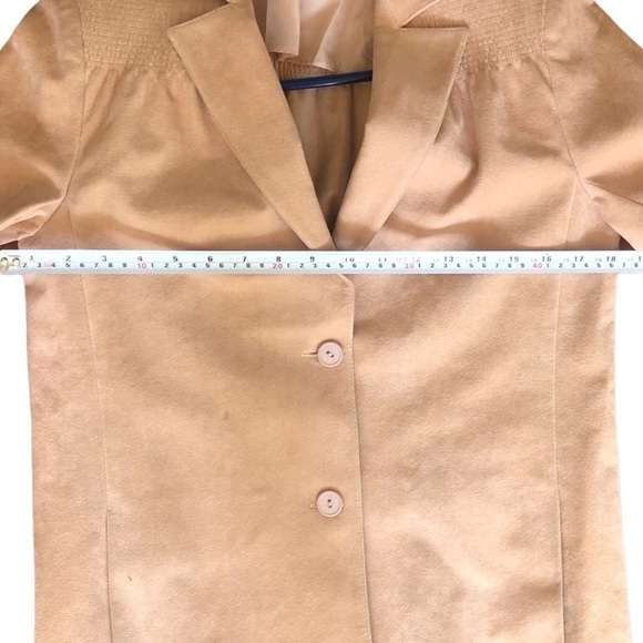 BRODKIN Ultrasuede beige jacket Vintage blazer  lightweight suede - Picture 5 of 7